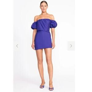 STAUD NWOT Purple Violet Giulia Mini Dress Size Small